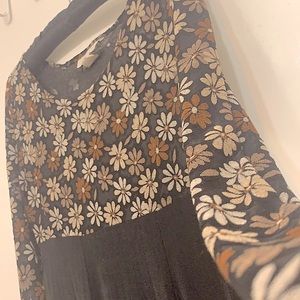 Vintage Flower Pattern Dress